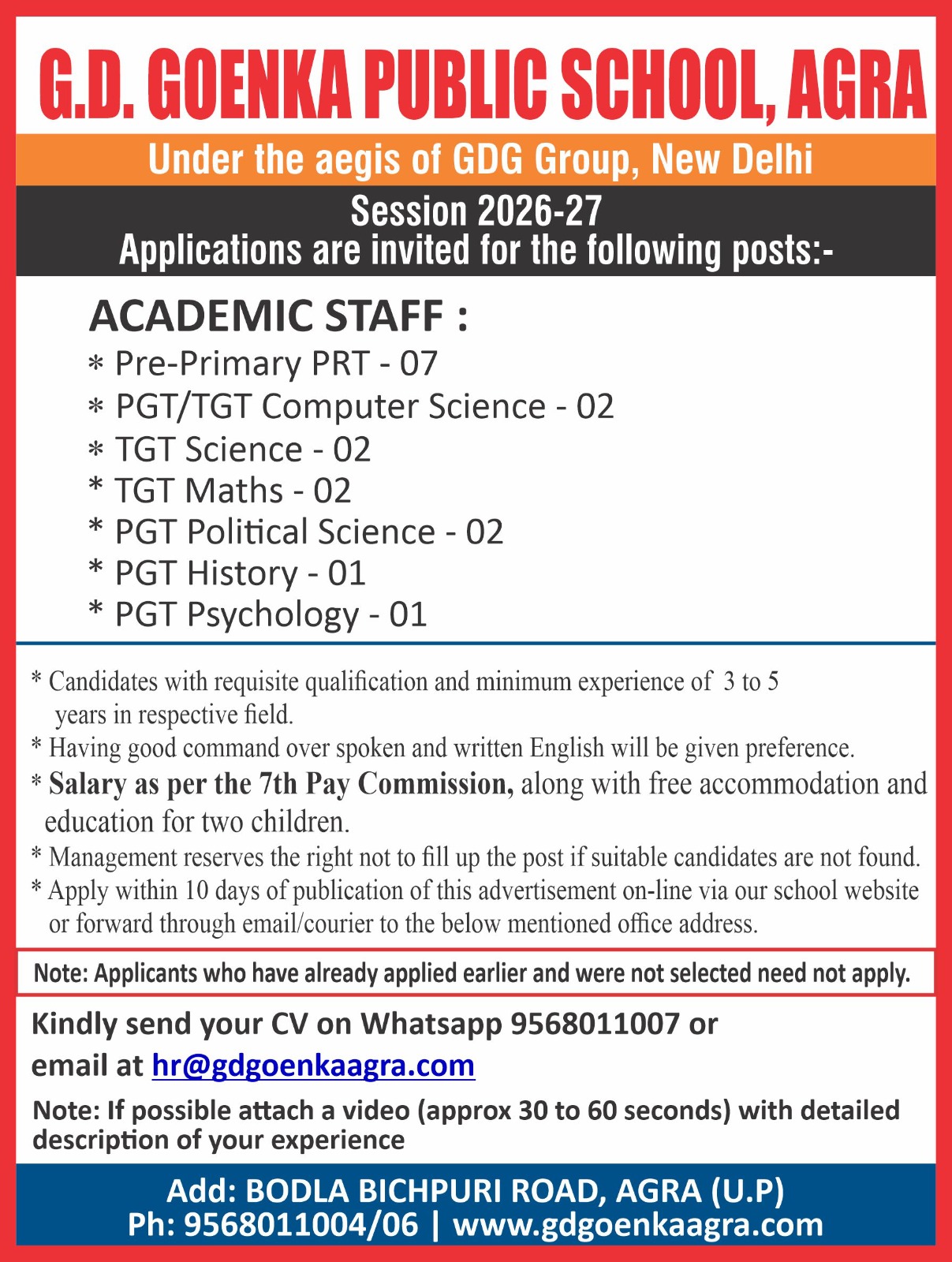Job advertisement